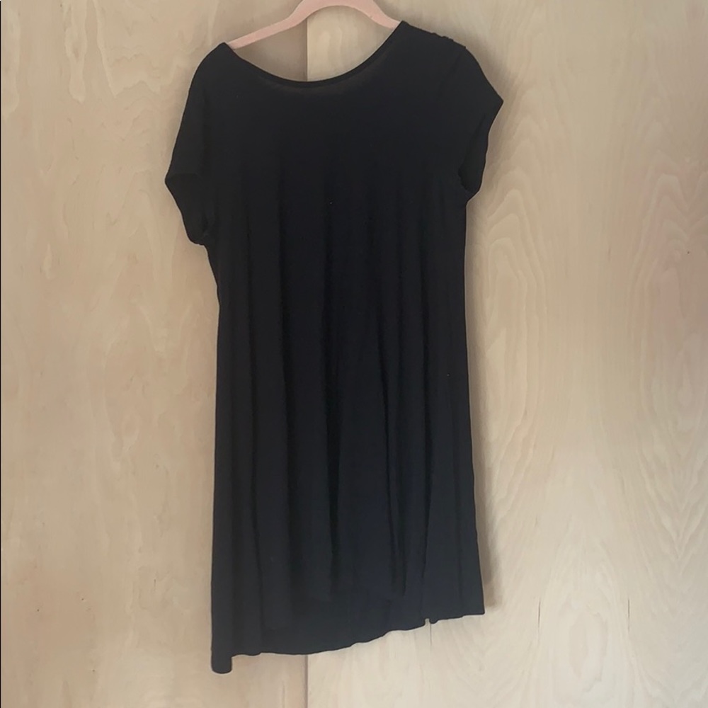 Large black swing dress